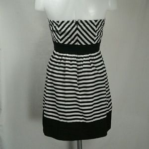 In A Daze Strapless Cutout Striped Knit Mini Dress | Windsor